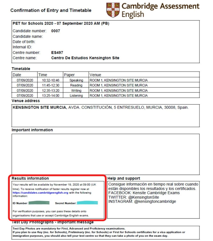Confirmation of Entry